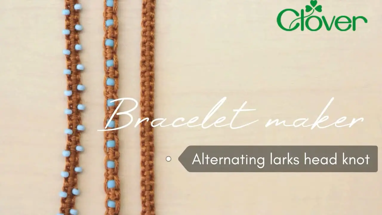 Bracelet Maker technique: Alternating larks head knot