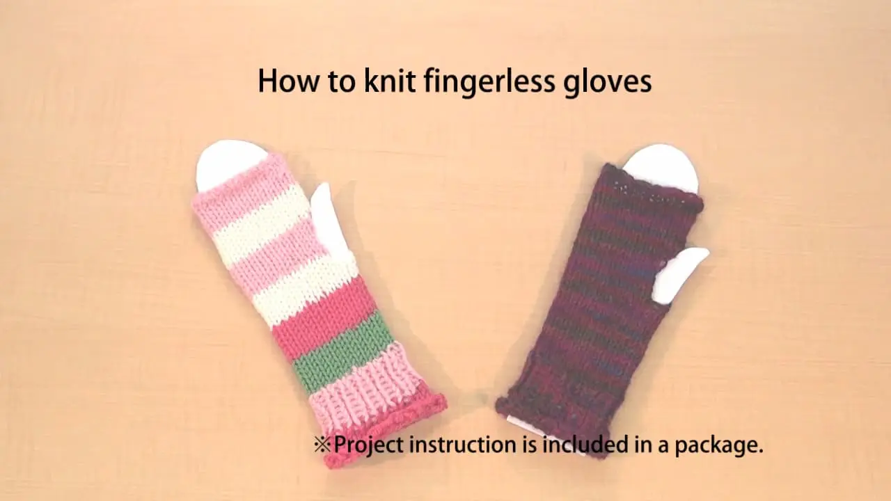 Standing Oval knitting Loom Basic Instructions fingerless gloves